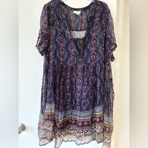 Maeve by Antropologie  boho floral Viscose Dress size 2x